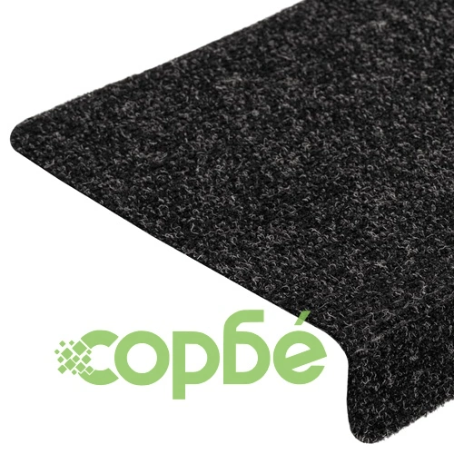 Изтривалки за стълби, самозалепващи се, 10 бр., 65x21x4 см, черни, с правоъгълен кант ➤ топ цена ➤ sorbe.bg