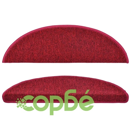 Изтривалки за стълби, 10 бр., 56x17x3 см, бордо, полукръгли ➤ топ цена ➤ sorbe.bg