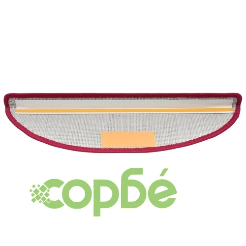 Изтривалки за стълби, 10 бр., 56x17x3 см, бордо, полукръгли ➤ топ цена ➤ sorbe.bg