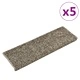 Изтривалки за стълби, 5 бр., 65x21x4 см, сиви, с правоъгълен кант