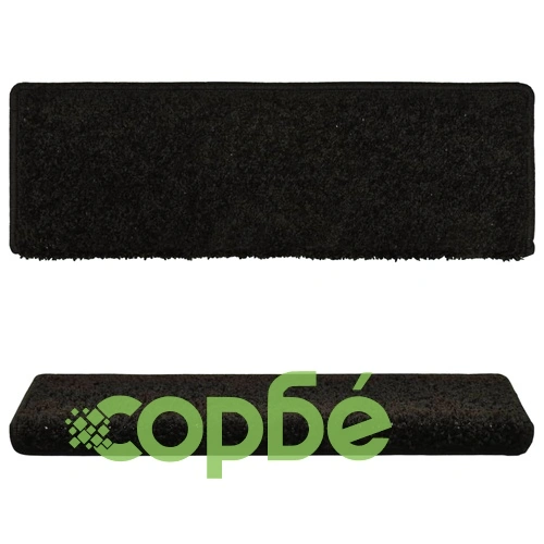 Изтривалки за стълби, 5 бр., 65x21x4 см, черни, с правоъгълен кант ➤ топ цена ➤ sorbe.bg