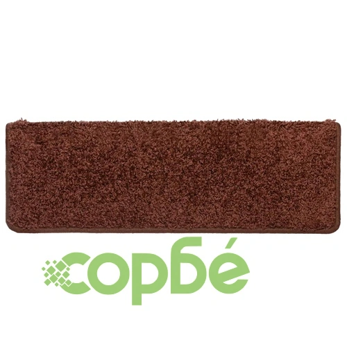 Изтривалки за стълби, 10 бр., 65x21x4 см, кафяви, с правоъгълен кант ➤ топ цена ➤ sorbe.bg