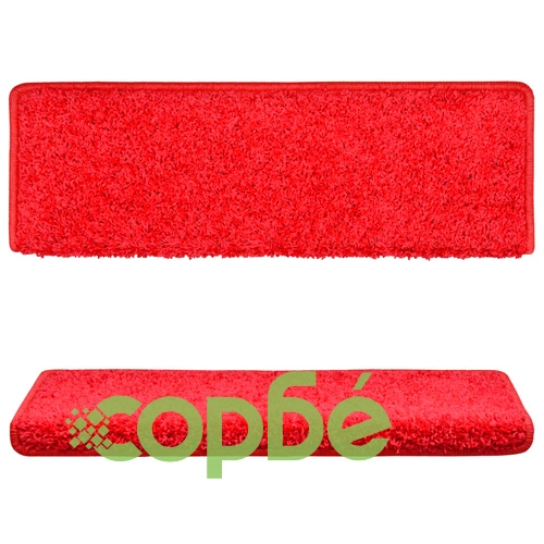 Изтривалки за стълби, 5 бр., 65x21x4 см, червени, правоъгълни, кант ➤ топ цена ➤ sorbe.bg