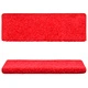 Изтривалки за стълби, 5 бр., 65x21x4 см, червени, правоъгълни, кант