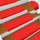 Стелки за стъпала, 5 бр, 65x21x4 см, червени