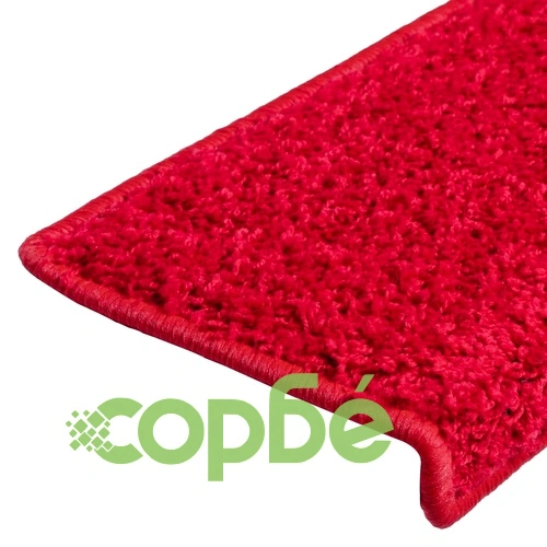 Изтривалки за стълби, 10 бр., 65x21x4 см, червени, правоъгълни, кант ➤ топ цена ➤ sorbe.bg