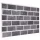 3D стенни панели, тухлен дизайн, черно и сиво, 10 бр, EPS
