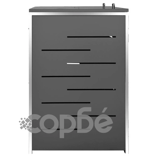 Двоен навес за кофа за смет 138x77,5x112,5 см инокс ➤ топ цена ➤ sorbe.bg