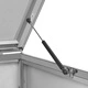 Троен навес за кофа за смет 207x77,5x112,5 см инокс