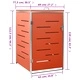 Единичен навес за кофа за смет 69x77,5x112,5 см инокс