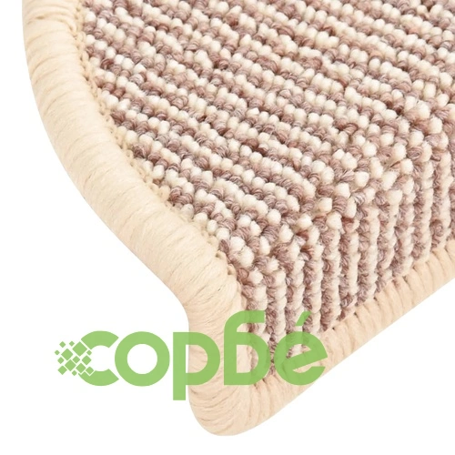 Изтривалки за стълби, 15 бр., 56x17x3 см, бели и кафяви, полукръгли ➤ топ цена ➤ sorbe.bg