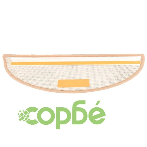 Изтривалки за стълби, 15 бр., 56x17x3 см, кремави, полукръгли ➤ топ цена ➤ sorbe.bg