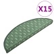 Постелки за стъпала, 15 бр, зелени, 56x20 см