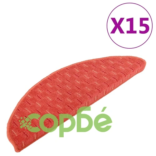 Постелки за стъпала, 15 бр, оранжеви, 56x17x3 см ➤ топ цена ➤ sorbe.bg