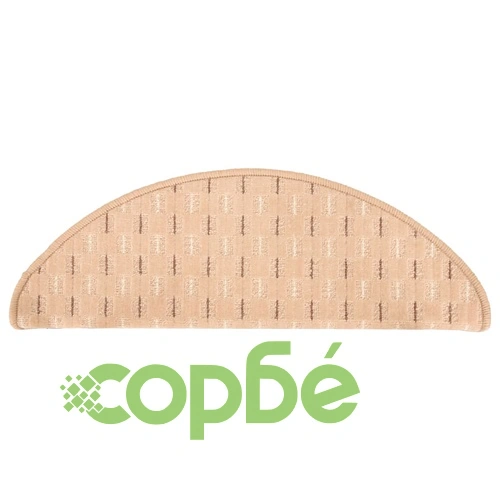 Постелки за стъпала, 15 бр, кремави, 56x17x3 см ➤ топ цена ➤ sorbe.bg