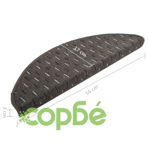 Постелки за стъпала, 15 бр, антрацит, 56x17x3 см ➤ топ цена ➤ sorbe.bg