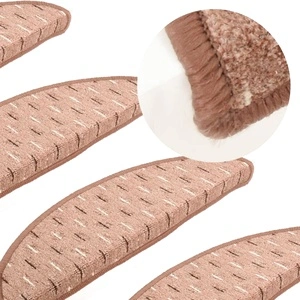 Постелки за стъпала, 15 бр, светлокафяви, 65x21x4 см