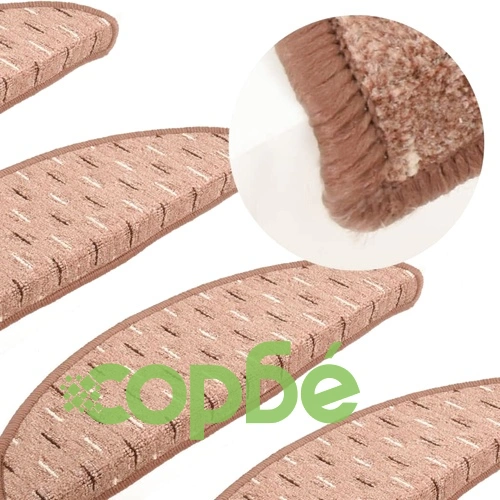 Постелки за стъпала, 15 бр, светлокафяви, 65x21x4 см ➤ топ цена ➤ sorbe.bg