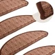 Постелки за стъпала, 15 бр, кафяви, 65x21x4 см