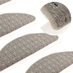 Постелки за стъпала, 15 бр, сиви, 65x21x4 см