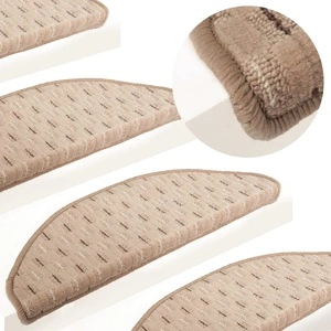 Постелки за стъпала, 15 бр, таупе, 65x21x4 см