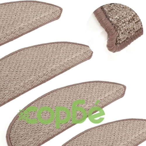 Постелки за стъпала, 15 бр, кафяви, 56x17x3 см ➤ топ цена ➤ sorbe.bg