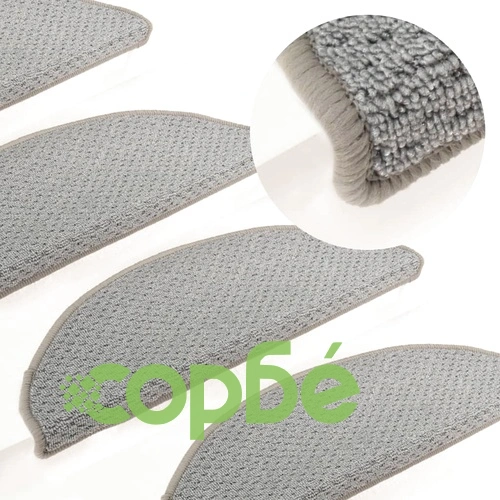 Постелки за стъпала, 15 бр, сиви, 65x21x4 см ➤ топ цена ➤ sorbe.bg