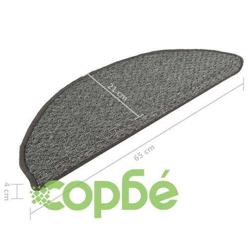 Постелки за стъпала, 15 бр, тъмносиви, 65x21x4 см ➤ топ цена ➤ sorbe.bg