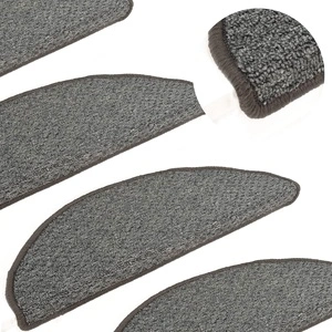 Постелки за стъпала, 15 бр, тъмносиви, 65x21x4 см