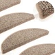 Постелки за стъпала, 15 бр, кафяви, 56x17x3 см