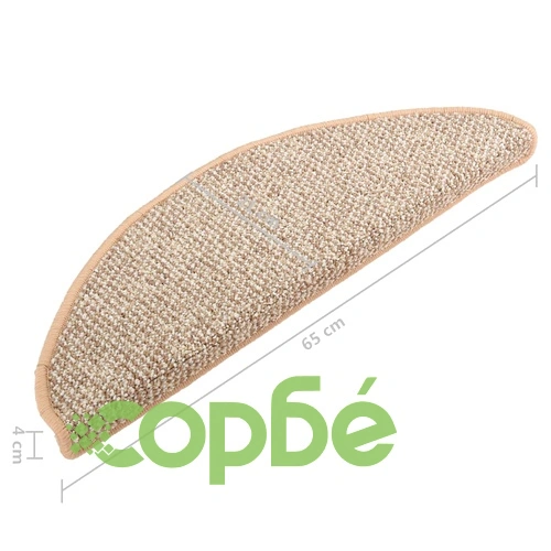 Постелки за стъпала, 15 бр, светлокафяви, 65x21x4 см ➤ топ цена ➤ sorbe.bg