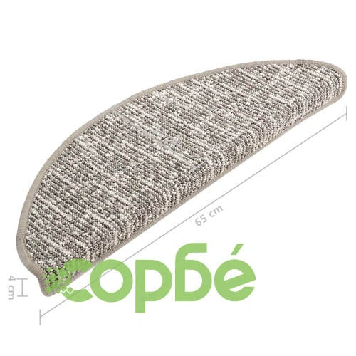 Постелки за стъпала, 15 бр, светлосиви, 65x21x4 см ➤ топ цена ➤ sorbe.bg