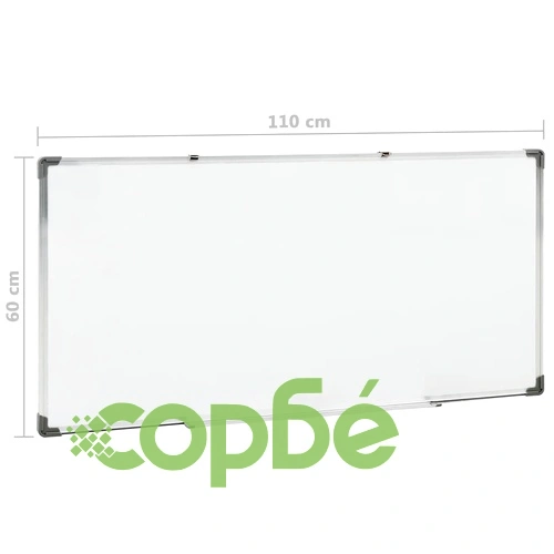 Магнитна дъска, бяла, 110x60 см, стомана ➤ топ цена ➤ sorbe.bg