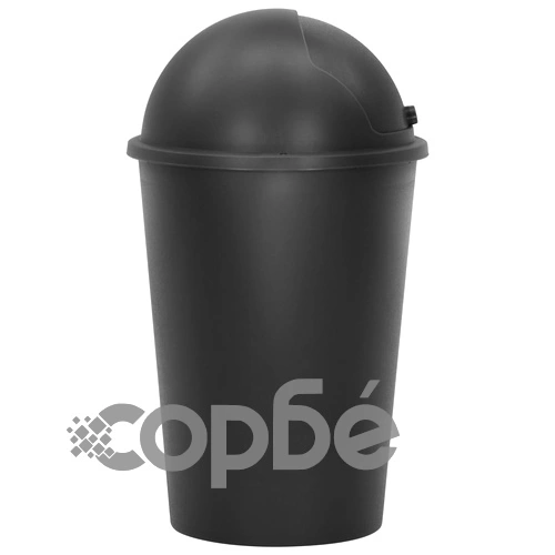 Единичен контейнер за смет, черен, 50 л ➤ топ цена ➤ sorbe.bg
