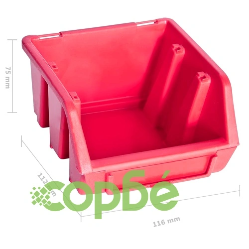 Стенен органайзер с 96 бр кутии за инструменти червено и черно ➤ топ цена ➤ sorbe.bg