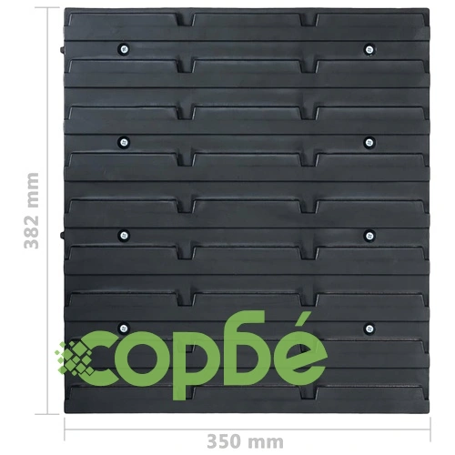 Стенен органайзер със 128 бр кутии за инструменти синьо и черно ➤ топ цена ➤ sorbe.bg