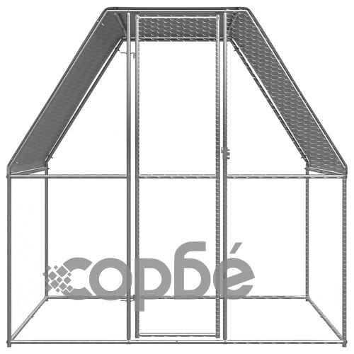 Птичарник на открито, 2x2x2 м, поцинкована стомана ➤ топ цена ➤ sorbe.bg