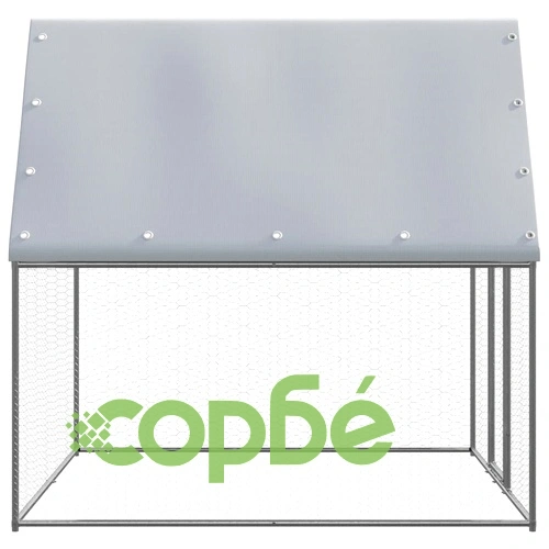 Птичарник на открито, 2x2x2 м, поцинкована стомана ➤ топ цена ➤ sorbe.bg