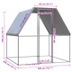 Птичарник на открито, 2x2x2 м, поцинкована стомана