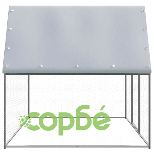 Птичарник на открито, 3x2x2 м, поцинкована стомана ➤ топ цена ➤ sorbe.bg