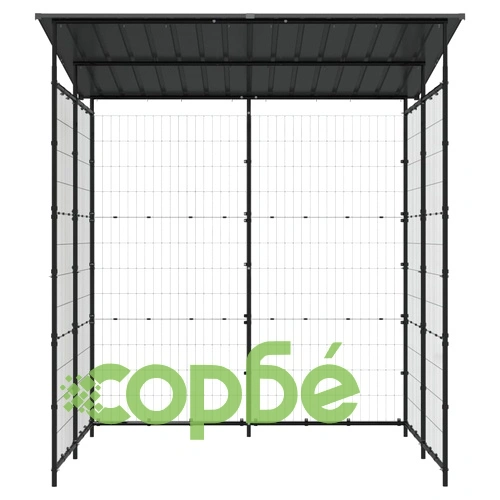 150780  Навес за велосипеди, 190x190x222 см, стоманен, черен ➤ топ цена ➤ sorbe.bg