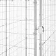 Външна клетка за кучета с покрив, стомана, 110x220x180 см
