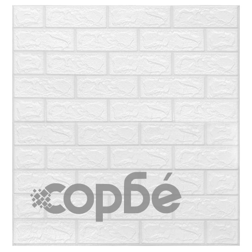 3D тапети Тухли, самозалепващи се, 10 бр, бели ➤ топ цена ➤ sorbe.bg