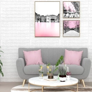 3D тапети Тухли, самозалепващи се, 20 бр, бели