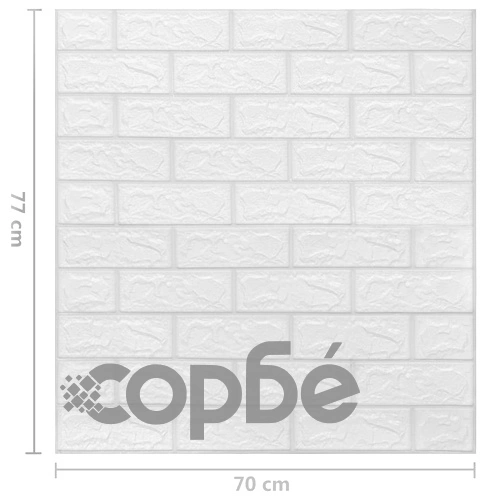 3D тапети Тухли, самозалепващи се, 40 бр, бели ➤ топ цена ➤ sorbe.bg