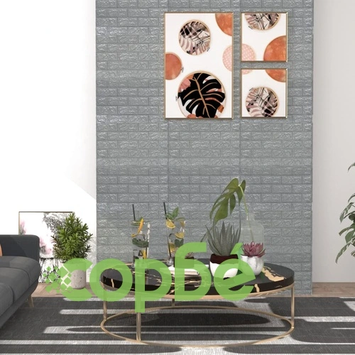 3D тапети Тухли, самозалепващи се, 10 бр, антрацит ➤ топ цена ➤ sorbe.bg