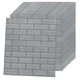 3D тапети Тухли, самозалепващи се, 20 бр, антрацит