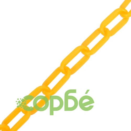 Предупредителна верига, жълта, 30 м, 6 мм, пластмаса ➤ топ цена ➤ sorbe.bg