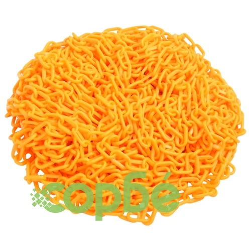 Предупредителна верига, жълта, 100 м, 6 мм, пластмаса ➤ топ цена ➤ sorbe.bg
