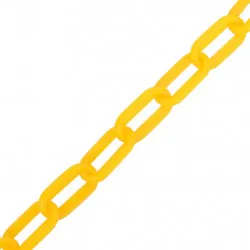 Предупредителна верига, жълта, 100 м, Ø6 мм, пластмаса
